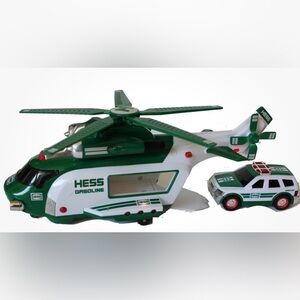 Hess Helicopter and Rescue Vehicle Set. Mint in Bos